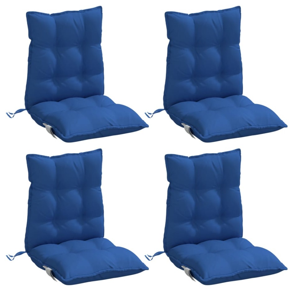 Cojines para silla respaldo bajo 4 uds tela Oxford azul