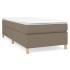 Estructura de cama sin colchón tela gris taupe 80x200