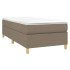 Estructura de cama sin colchón tela gris taupe 80x200