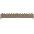 Estructura de cama sin colchón tela gris taupe 80x200