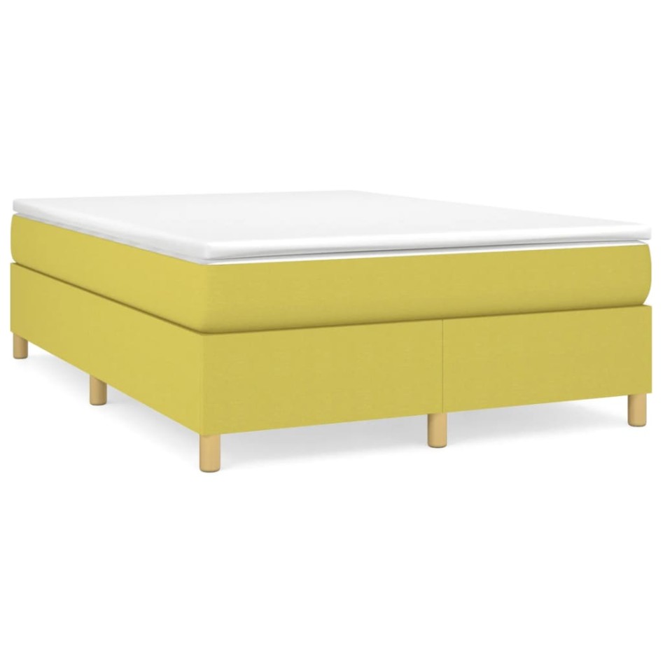 Estructura de cama sin colchón tela verde 140x190