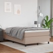 Estructura cama sin colchón cuero sintético capuchino 120x200cm