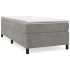 Estructura de cama sin colchón terciopelo gris claro 90x200