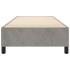 Estructura de cama sin colchón terciopelo gris claro 90x200