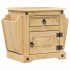 Mesita de noche Corona madera maciza de pino 45x35x47,5