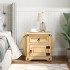 Mesita de noche Corona madera maciza de pino 45x35x47,5