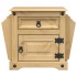 Mesita de noche Corona madera maciza de pino 45x35x47,5