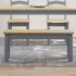 Banco de comedor Panama madera maciza de pino gris 105x30x45