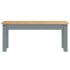 Banco de comedor Panama madera maciza de pino gris 105x30x45