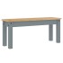Banco de comedor Panama madera maciza de pino gris 105x30x45