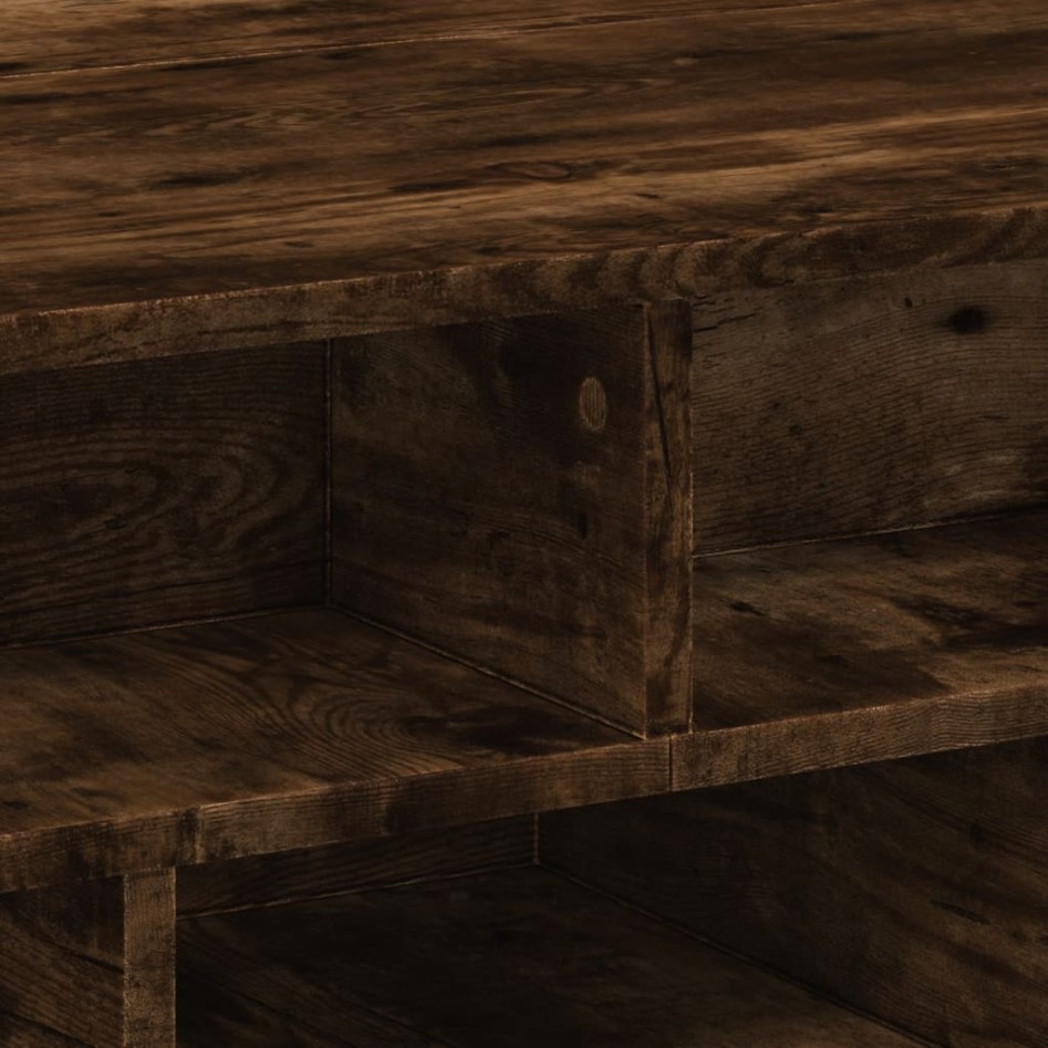 Mesa de centro madera de ingeniería roble ahumado 70x70x29