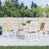 Cojines silla respaldo alto 4 uds tela beige melange