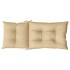 Cojines silla respaldo alto 4 uds tela beige melange