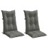 Cojines para silla respaldo alto 2 uds tela gris oscuro