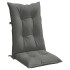 Cojines para silla respaldo alto 2 uds tela gris oscuro