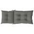 Cojines para silla respaldo alto 2 uds tela gris oscuro