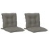 Cojines para silla respaldo bajo 2 ud tela gris oscuro