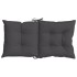 Cojines silla respaldo bajo 4 ud tela gris antracita