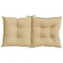 Cojines silla respaldo bajo 4 ud tela beige melange 100x50x7