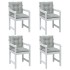 Cojines para silla respaldo bajo 4 ud tela gris claro
