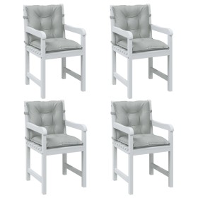 Cojines para silla respaldo bajo 4 ud tela gris claro