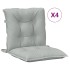 Cojines para silla respaldo bajo 4 ud tela gris claro