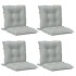 Cojines para silla respaldo bajo 4 ud tela gris claro