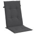 Cojines silla respaldo alto 4 uds tela gris antracita