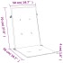 Cojines silla respaldo alto 4 uds tela gris antracita