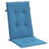 Cojines silla respaldo alto 4 uds tela azul melange 120x50x4