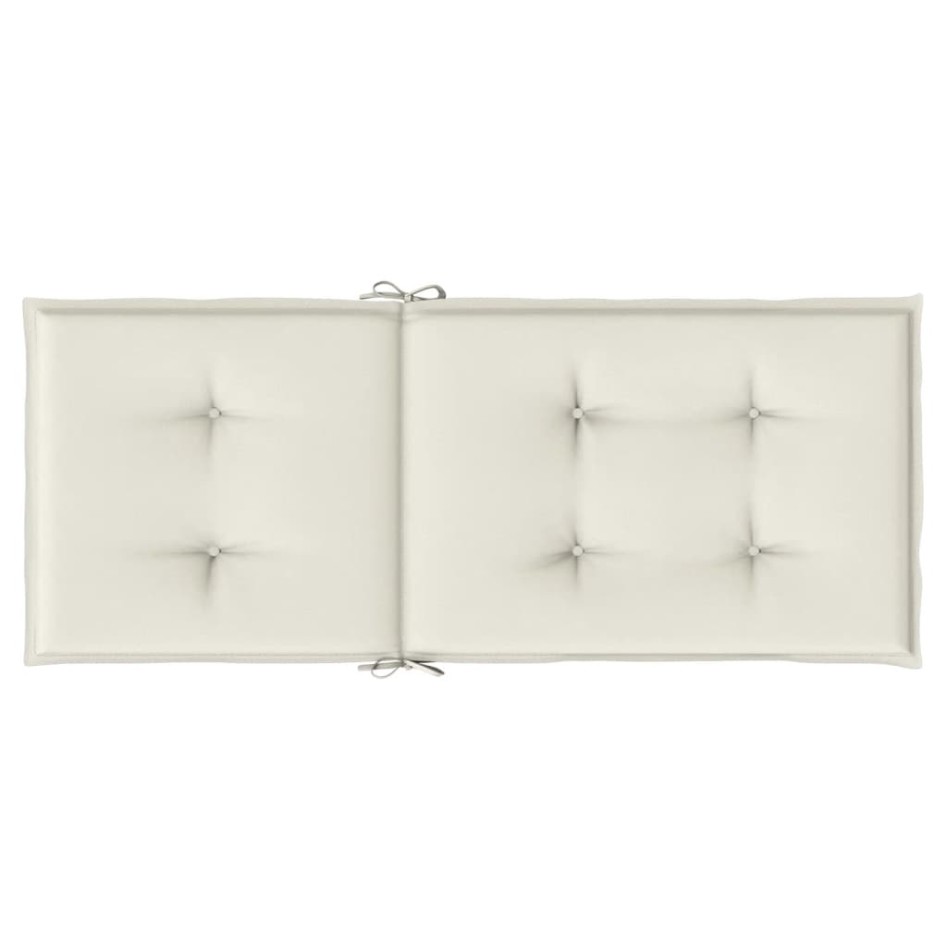 Cojines silla respaldo alto 4 uds tela crema melange