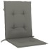 Cojines para silla respaldo bajo 6 ud tela gris oscuro