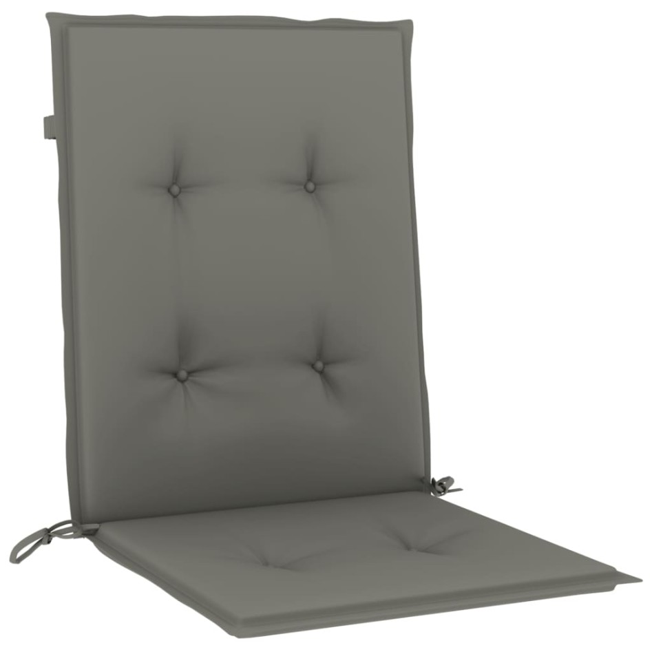 Cojines para silla respaldo bajo 6 ud tela gris oscuro