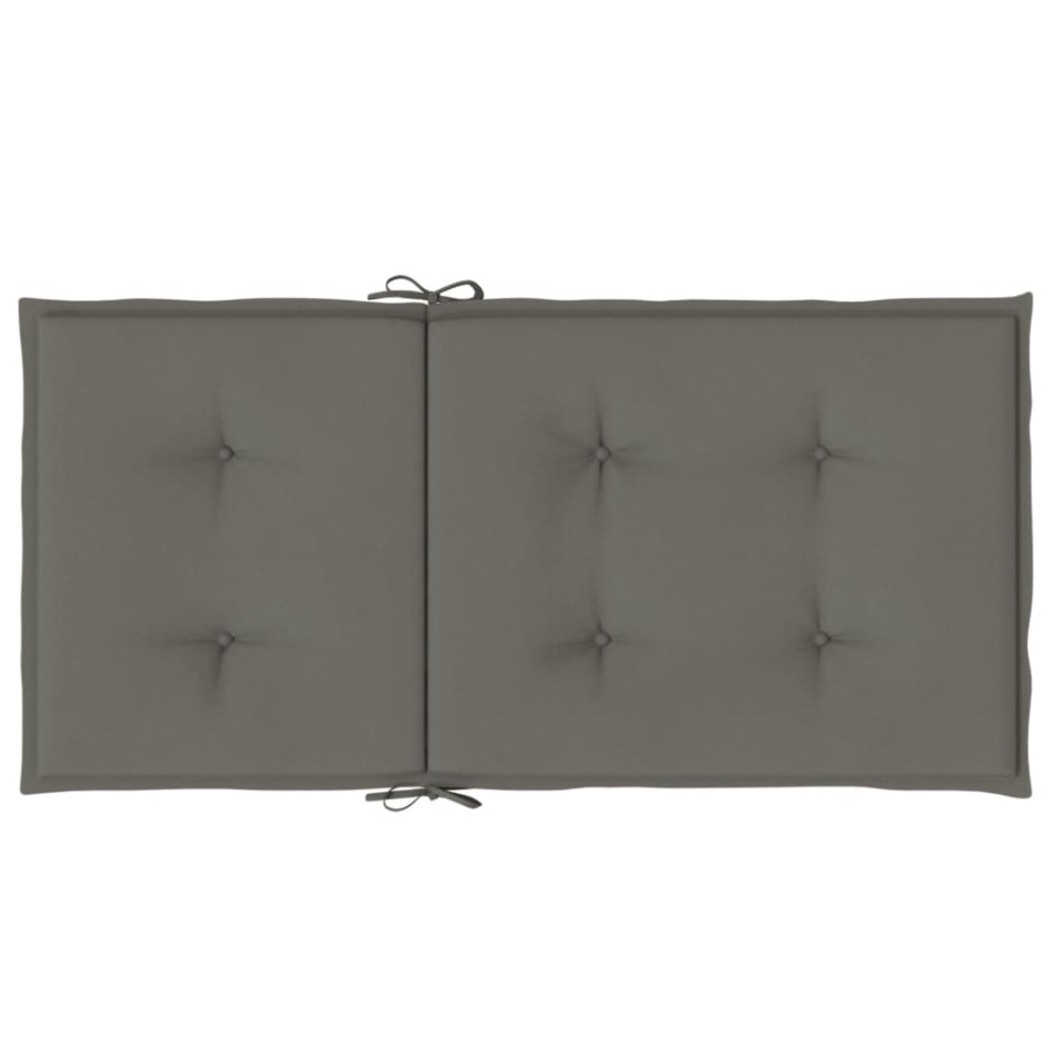 Cojines para silla respaldo bajo 6 ud tela gris oscuro