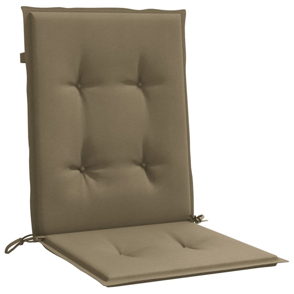 Cojines silla respaldo bajo 6 ud tela taupe melange 100x50x4