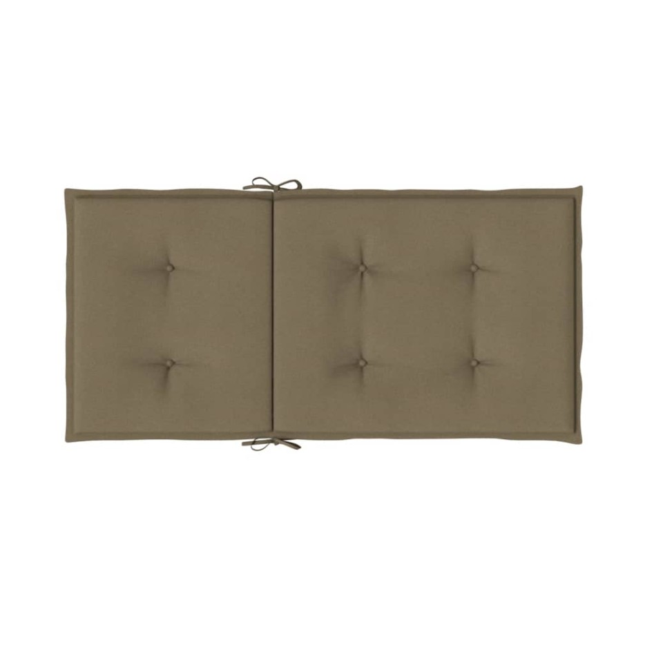 Cojines silla respaldo bajo 6 ud tela taupe melange 100x50x4