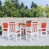 Cojines silla respaldo bajo 6 ud tela rojo melange 100x50x4