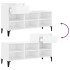 Mueble zapatero madera contrachapada blanco brillo 102x36x60