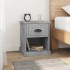 Mesitas de noche 2 uds madera contrachapada gris 39x39x47,5