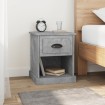 Mesitas de noche 2 uds madera contrachapada gris 39x39x47,5 cm