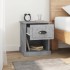Mesitas de noche 2 uds madera contrachapada gris 39x39x47,5