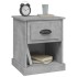 Mesitas de noche 2 uds madera contrachapada gris 39x39x47,5