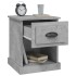 Mesitas de noche 2 uds madera contrachapada gris 39x39x47,5