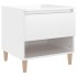 Mesita de noche madera contrachapada blanco brillo 50x46x50