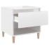 Mesita de noche madera contrachapada blanco brillo 50x46x50