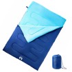 Saco de dormir doble y almohadas camping adultos 3-4 estaciones