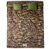 Saco de dormir doble y almohadas camping adultos 3-4