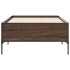Estructura cama madera ingeniería metal roble marrón 90x200