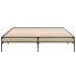Estructura cama madera ingeniería metal roble Sonoma 150x200