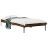 Estructura cama madera ingeniería metal roble ahumado 90x200
